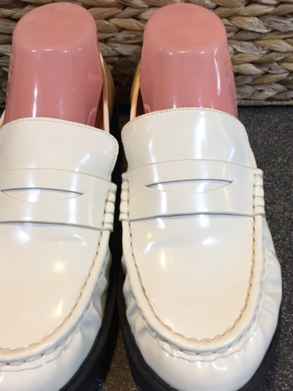 LOFT Cream Patent Leather Penny Loafers - Picture 5 of 15
